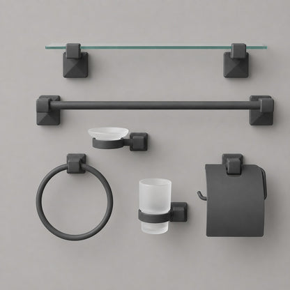 Bathroom Grey Accessory Set Imported