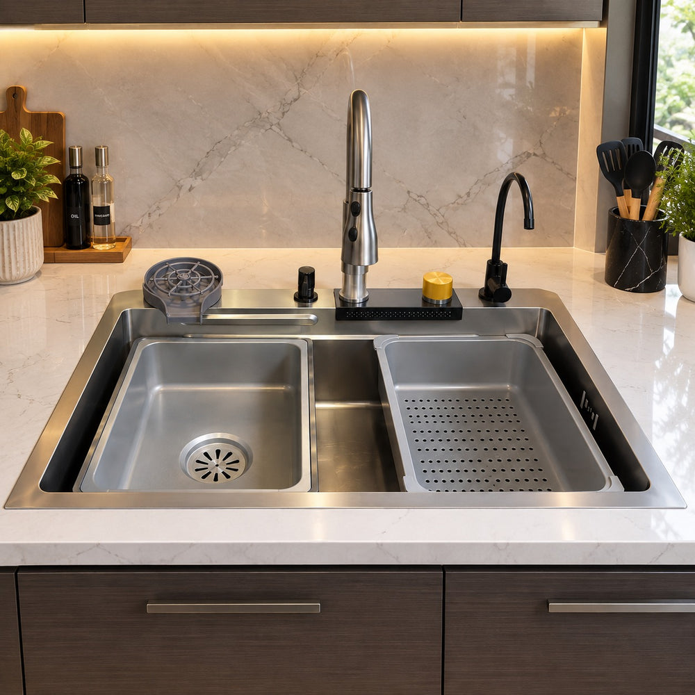 Multifunctional Kitchen Sink Bowl | Grey