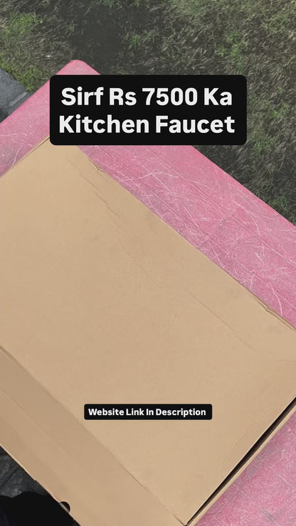 Victorian Dual Kitchen Faucet | Silver - Black