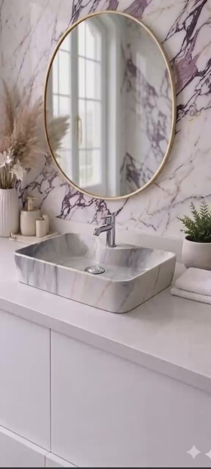 204 Ceramic Marble Bowl 19 Inch