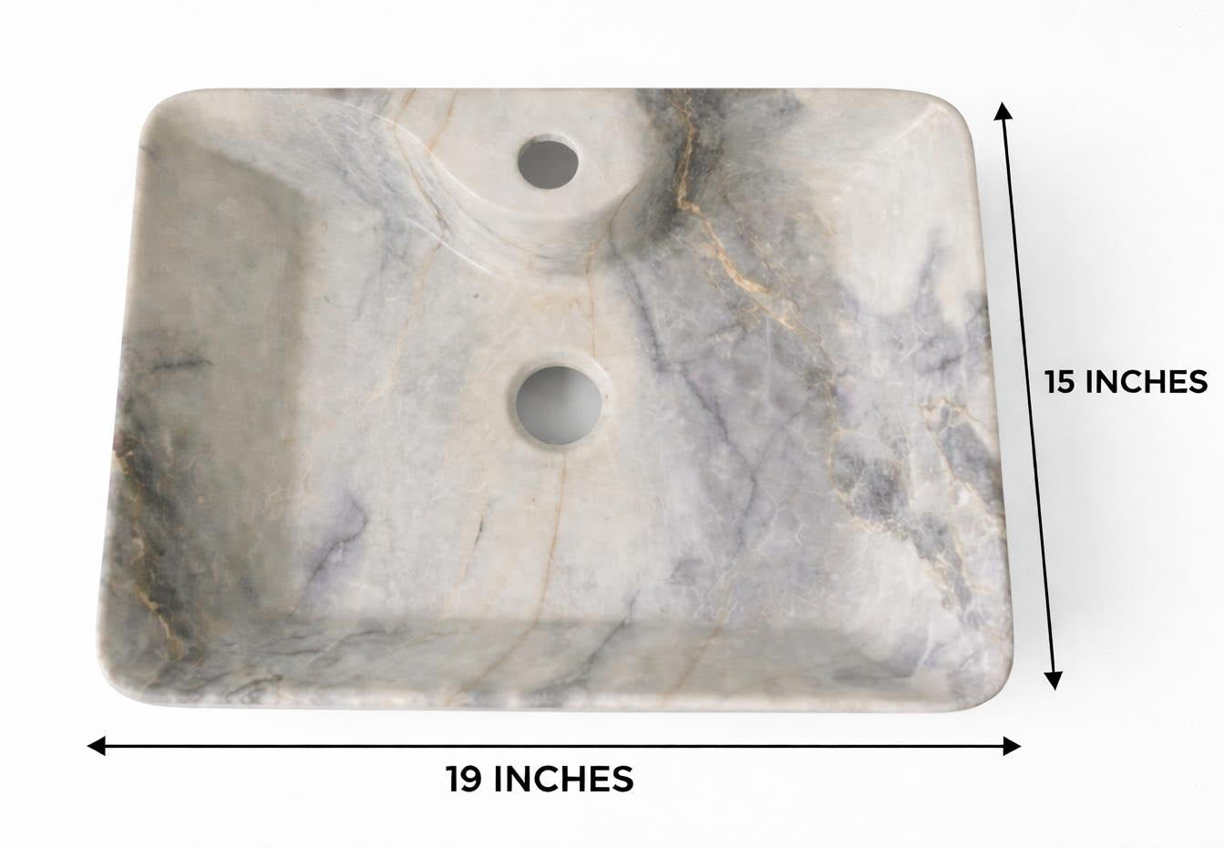 204 Ceramic Marble Bowl 19 Inch