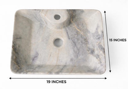 204 Ceramic Marble Bowl 19 Inch